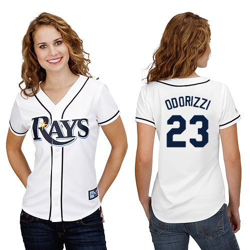 Jake Odorizzi #23 mlb Jersey-Tampa Bay Rays Women's Authentic Home White Cool Base Baseball Jersey